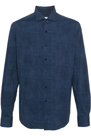 Xacus Chambray-print shirt
