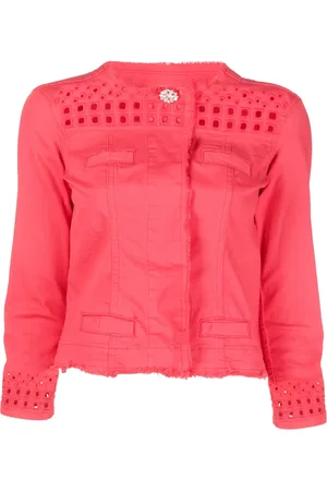 Liu Jo Frilled-neckline cropped jacket