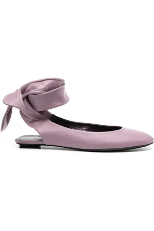 The Attico Cloe leather ballerina shoes