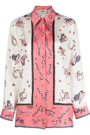 Fendi Graphic-print silk shirt