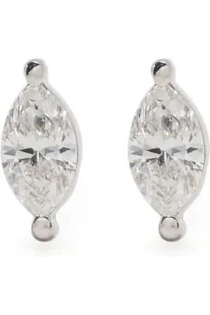 EF Collection 14kt white gold diamond stud earrings