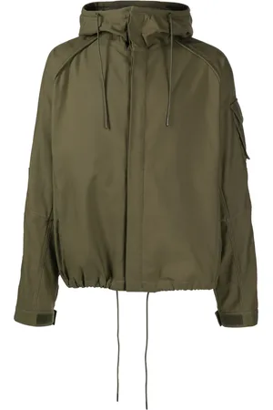 JUUN.J Drawstring-hood high-neck jacket