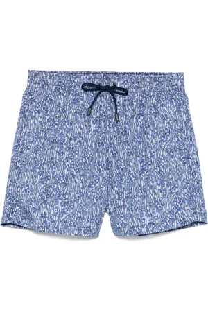 CANALI Floral-print swim shorts