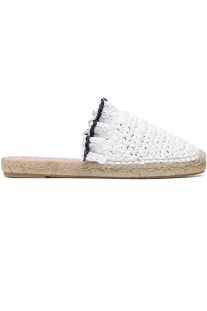 RED(V) Ruffle trim woven espadrilles