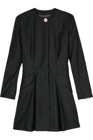 Dior 1990s pleat-detail coat