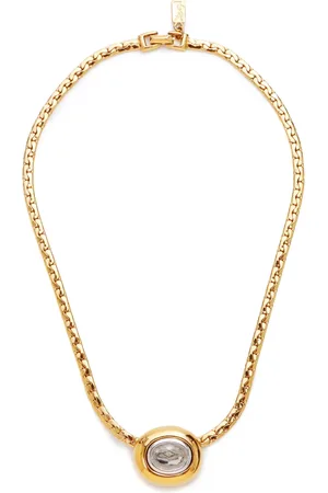 Saint Laurent Rhinestone pendant necklace