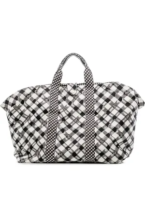 CHANEL 2010-2011 gingham-check canvas tote bag