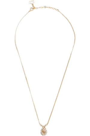 Dior CD-logo rhinestone-embellished necklace