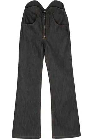 We11 Done Uneven thigh-rise wide-leg jeans