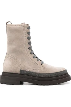 Brunello Cucinelli Monili-detail suede boots