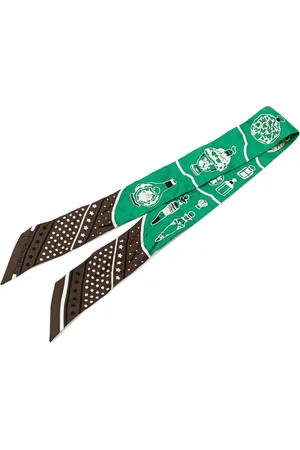 Hermès 21st Century Les Flacons Bandana Silk Twilly Scarf scarves