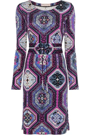 Puccini Geometric-print midi dress