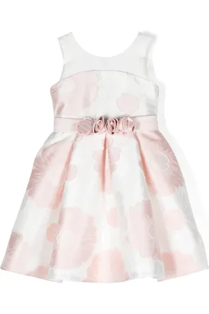 Abel & Lula Floral-jacquard pleated dress