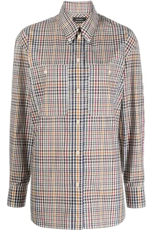 Isabel Marant Rinela checked long-sleeved shirt