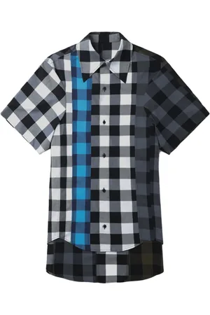 Ader Error Ombré-check short-sleeve shirt