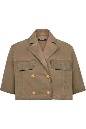 Balmain Double-breasted cropped blouse