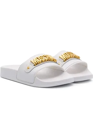 Moschino Logo detailed flat slides