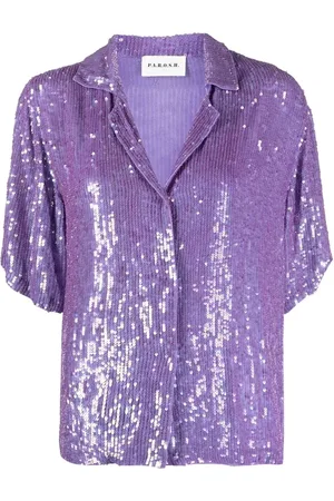 P.A.R.O.S.H. Sequinned short-sleeve shirt