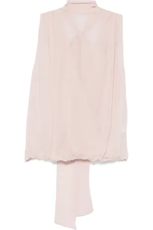 BLUMARINE Attached-scarf georgette top