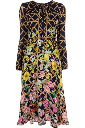 Mary Katrantzou Garland lattice-print georgette dress