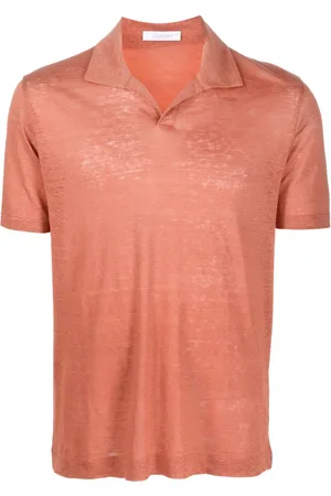 Cruciani Short-sleeved linen polo shirt
