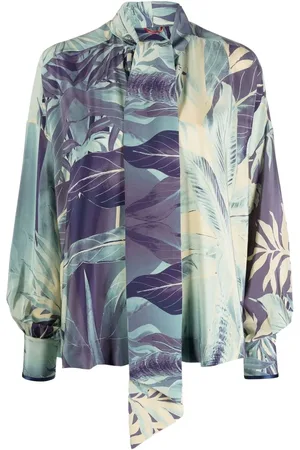 F.R.S For Restless Sleepers Jungle-print silk blouse