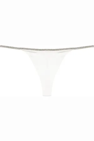 Nué Notes Crystal-embellished thong
