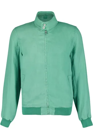 120% Lino Zip-up linen bomber jacket