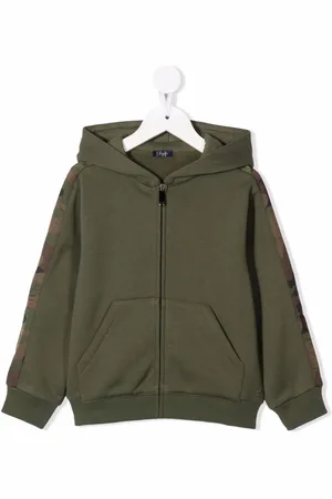 Il gufo Camouflage-trimmed hoodie