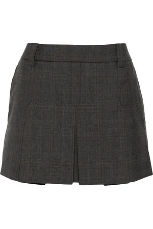 Miu Miu Logo-patch mini skirt
