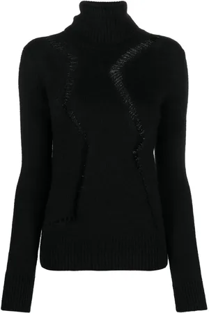 Saint Laurent Cut-out roll-neck jumper