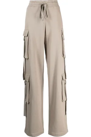 BLUMARINE Drawstring cotton cargo trousers