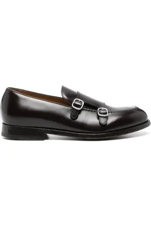 CENERE GB Leather monk shoes