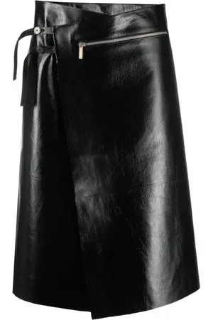 SAPIO N45 leather midi skirt