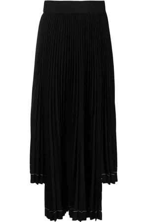 Msgm Asymmetric-hem pleated maxi skirt