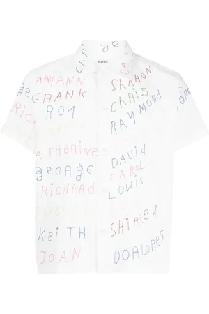 BODE Familial Hall embroidered cotton shirt
