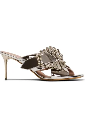 Balmain Uma 75mm crystal-buckle sandals
