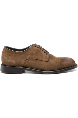 CENERE GB Suede oxford shoes
