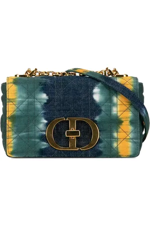 Dior 2021 Small Denim Tie-Dye Cannage Caro crossbody bag