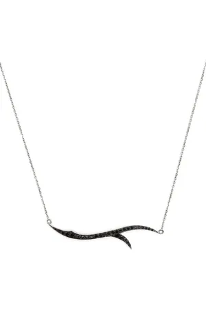 STEPHEN WEBSTER 18kt white gold Stem diamond necklace