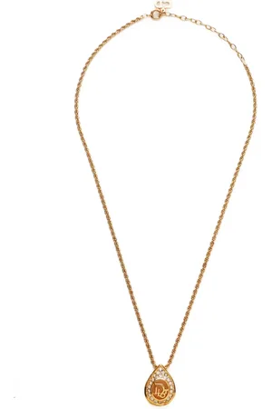 Dior 1990-2015 logo-charm necklace