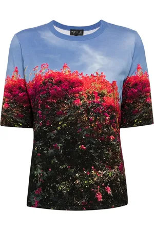 AGNÈS B. Brando Bougainvilleas-print T-shirt