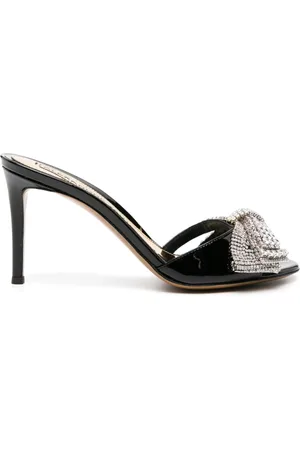 ALEXANDRE VAUTHIER 85mm bow-detail patent sandals
