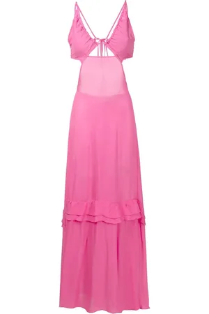 AMIR SLAMA Cut-out semi-sheer maxi dress