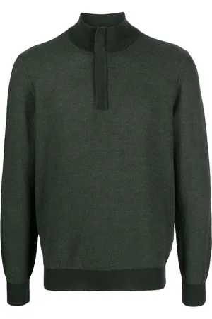 CANALI Half-zip wool jumper