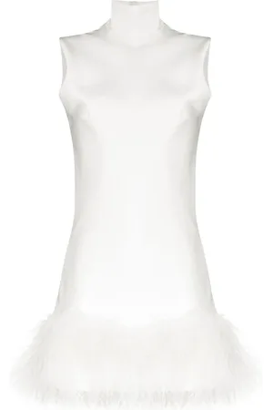 16Arlington Umiko feather-trimmed mini dress
