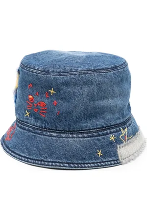 Marni Embroidered denim bucket hat