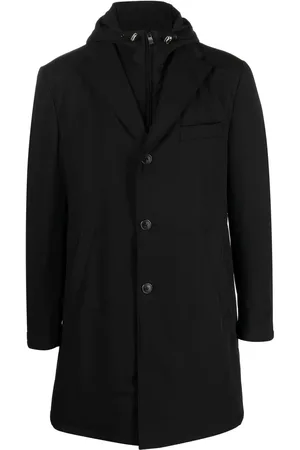 corneliani Single-breasted hooded lightweight jacket