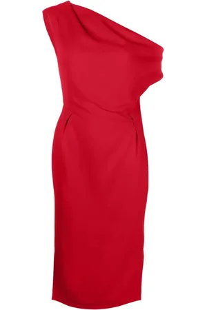 ALEXANDRE VAUTHIER One-shoulder draped midi dress