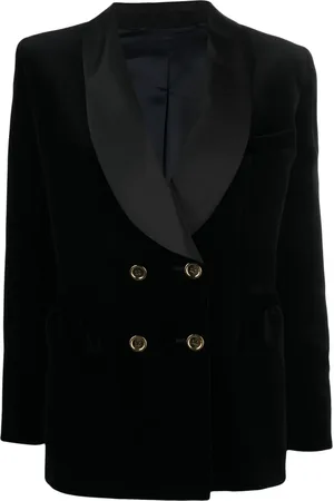 Blazé Milano Jealousy velvet double-breasted blazer